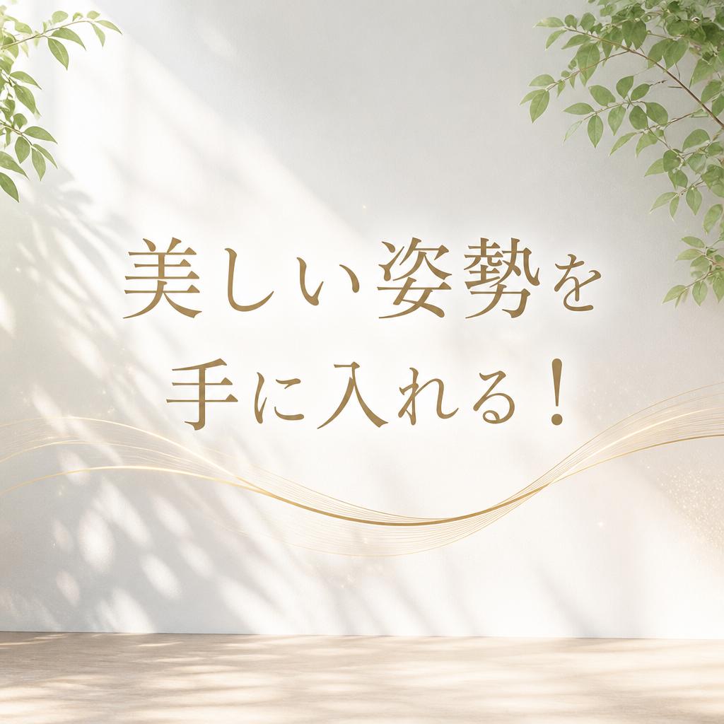 美しい姿勢を手に入れる！