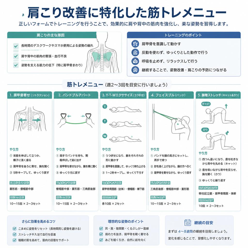 効果的な筋トレで肩こり解消