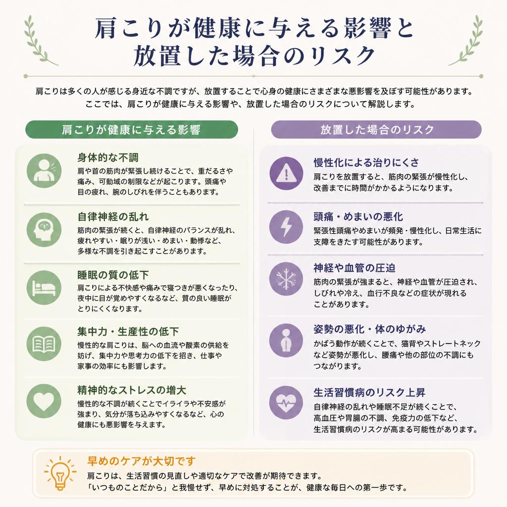 肩こりと健康の関連性