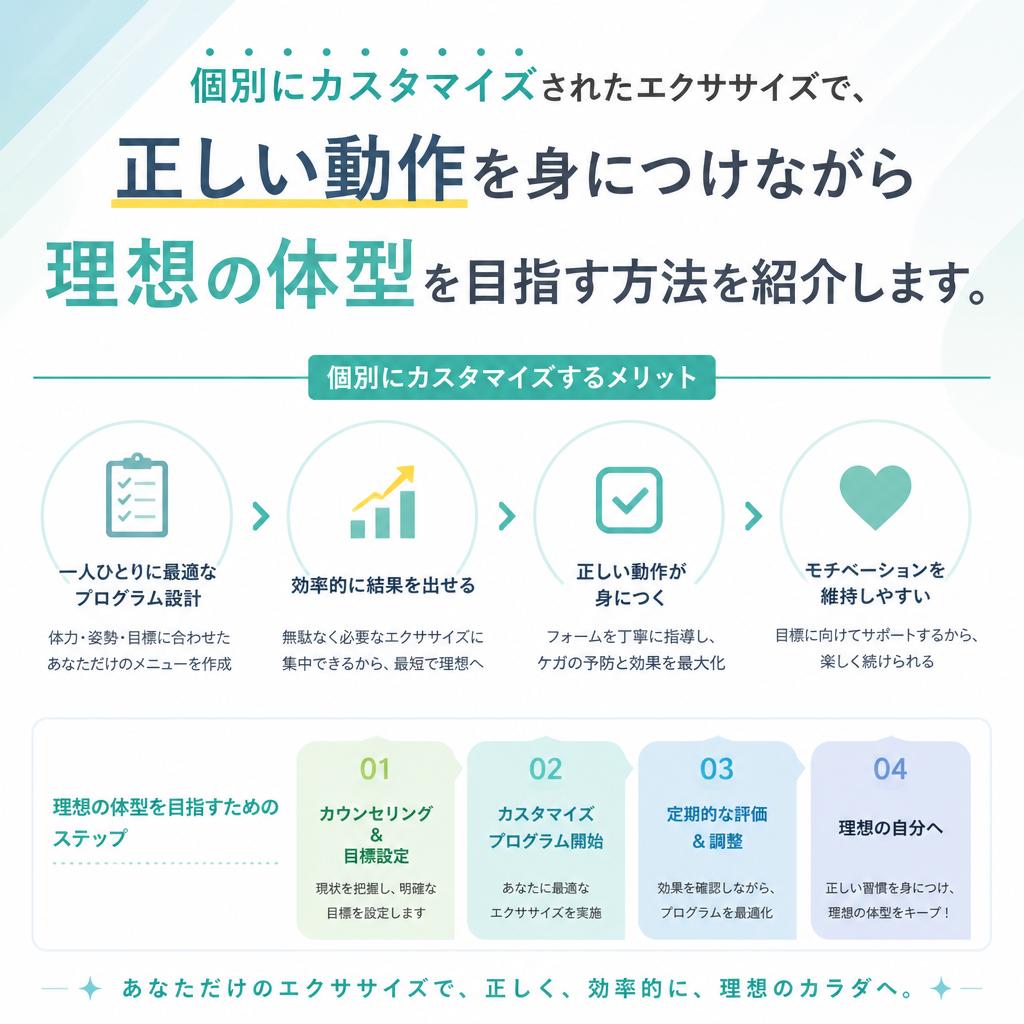エクササイズで理想の体型を実現