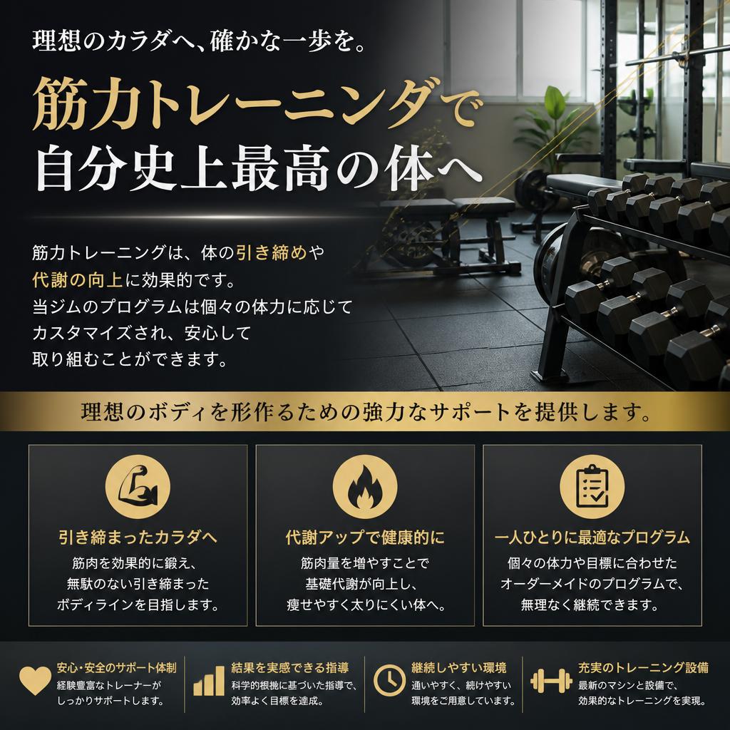 筋力アップで美しさを引き立てる