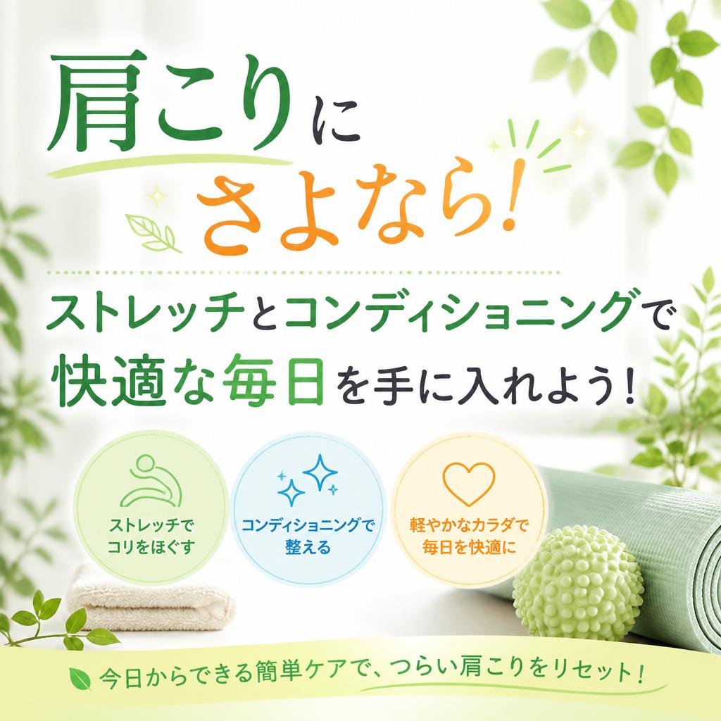 肩こりにさよなら！ストレッチとコンディショニングで快適な毎日を手に入れよう！