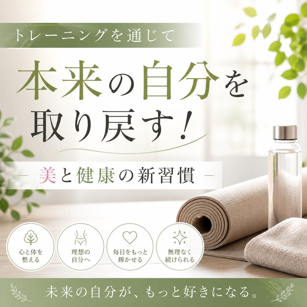 トレーニングを通じて本来の自分を取り戻す！美と健康の新習慣