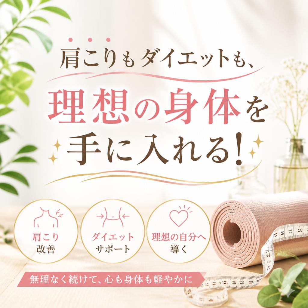 肩こりもダイエットも、理想の身体を手に入れる！