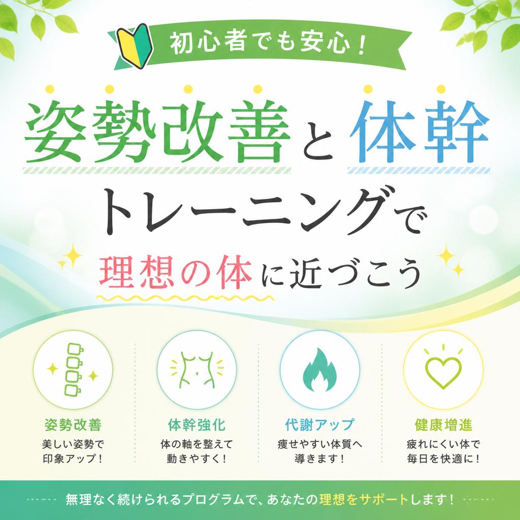 初心者でも安心！姿勢改善と体幹トレーニングで理想の体に近づこう