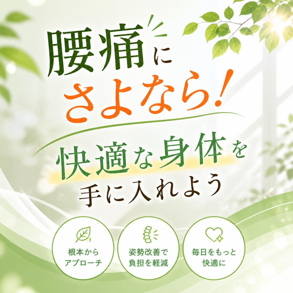 腰痛にさよなら！快適な身体を手に入れよう