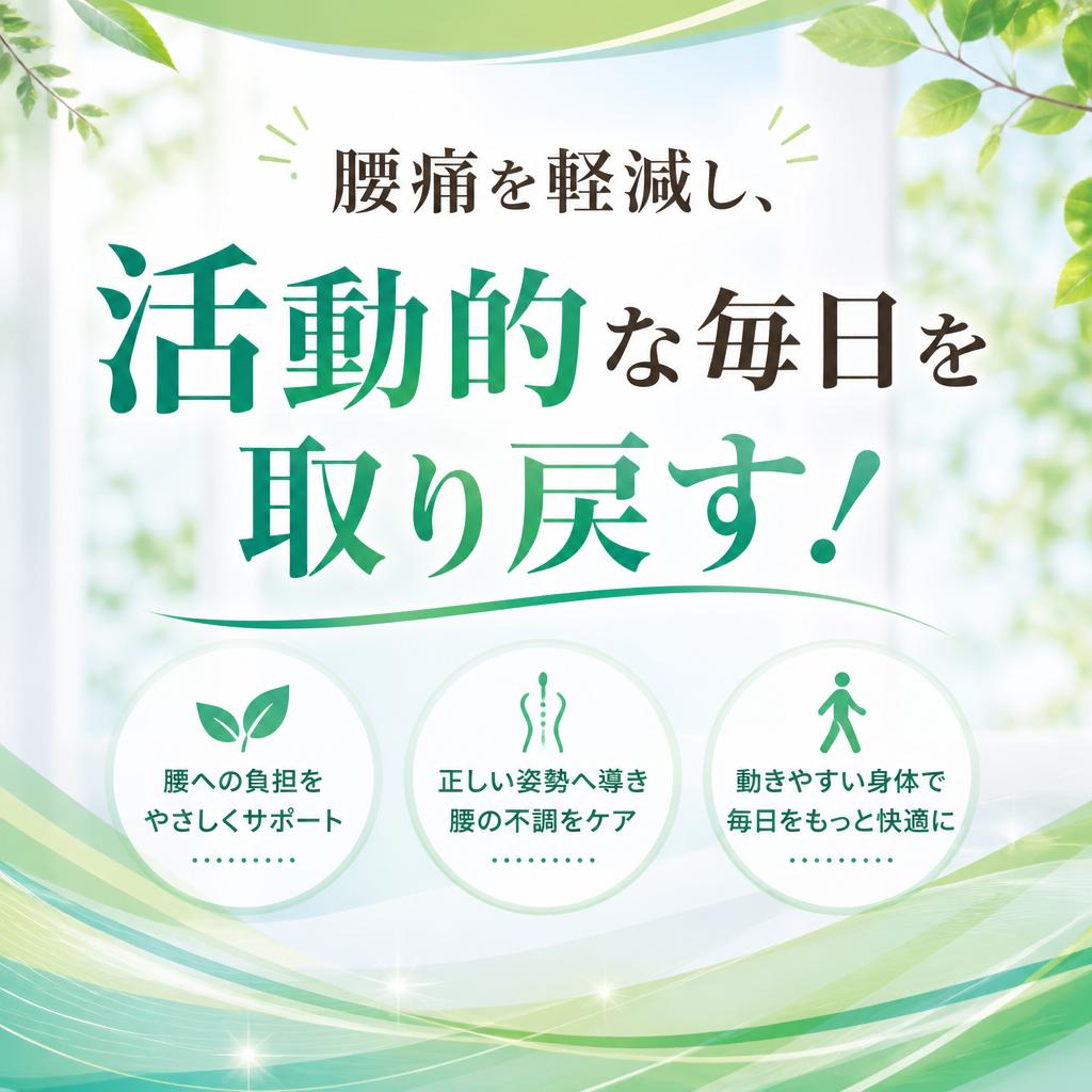 腰痛を軽減し、活動的な毎日を取り戻す！
