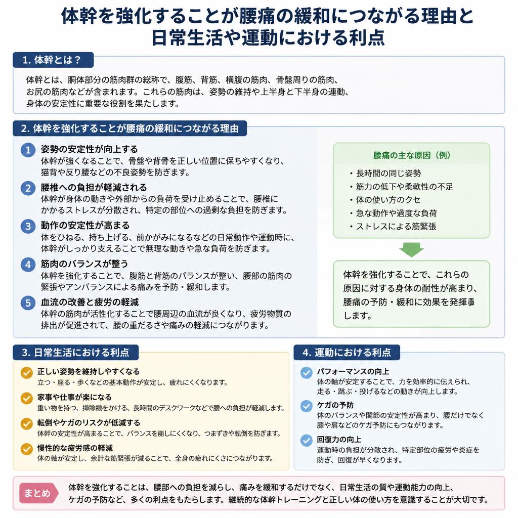 2. 体幹強化がもたらす効果