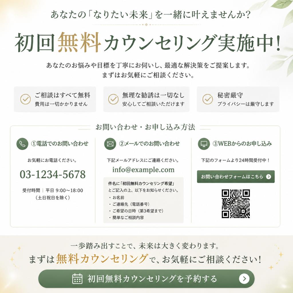 7. お問い合わせ・無料カウンセリングのご案内