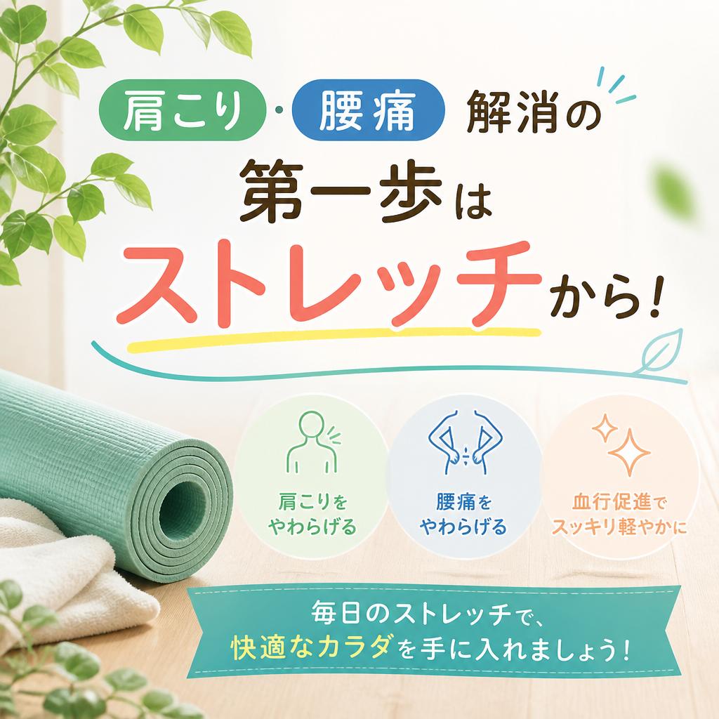 肩こり・腰痛解消の第一歩はストレッチから！