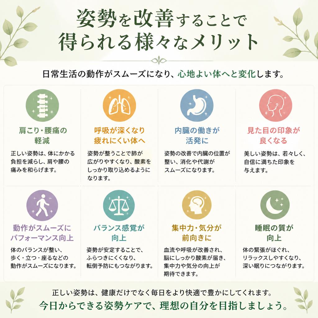 姿勢改善のメリット