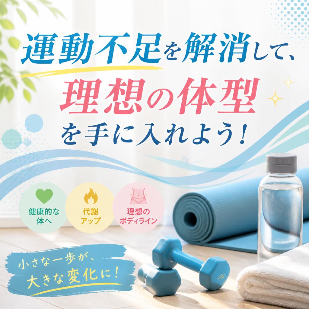 運動不足を解消して、理想の体型を手に入れよう！