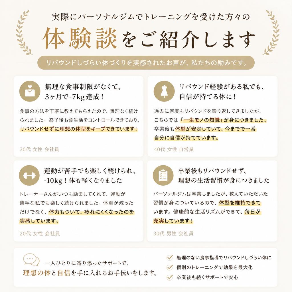 成功事例：トレーニングで変わった体験談