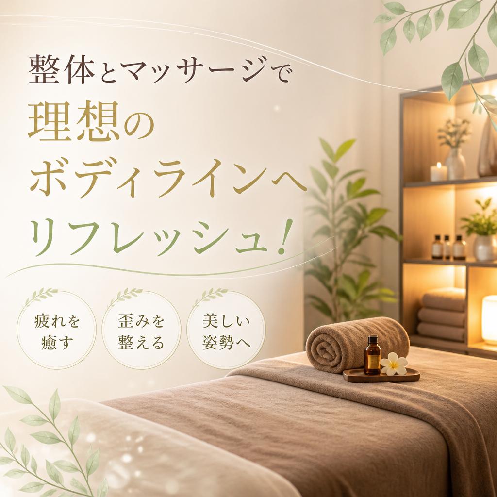 整体とマッサージで理想のボディラインへリフレッシュ！