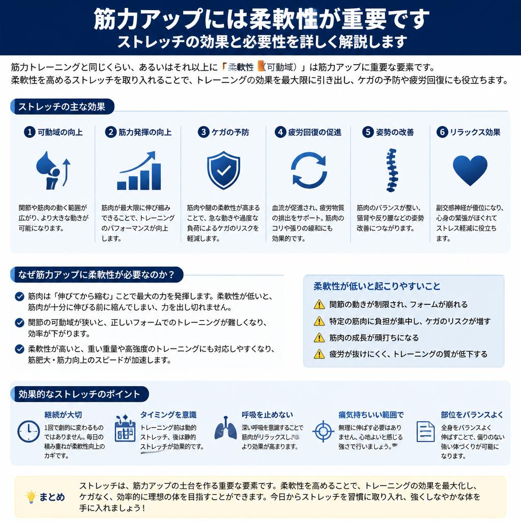 身体の柔軟性がカギ！ストレッチの重要性