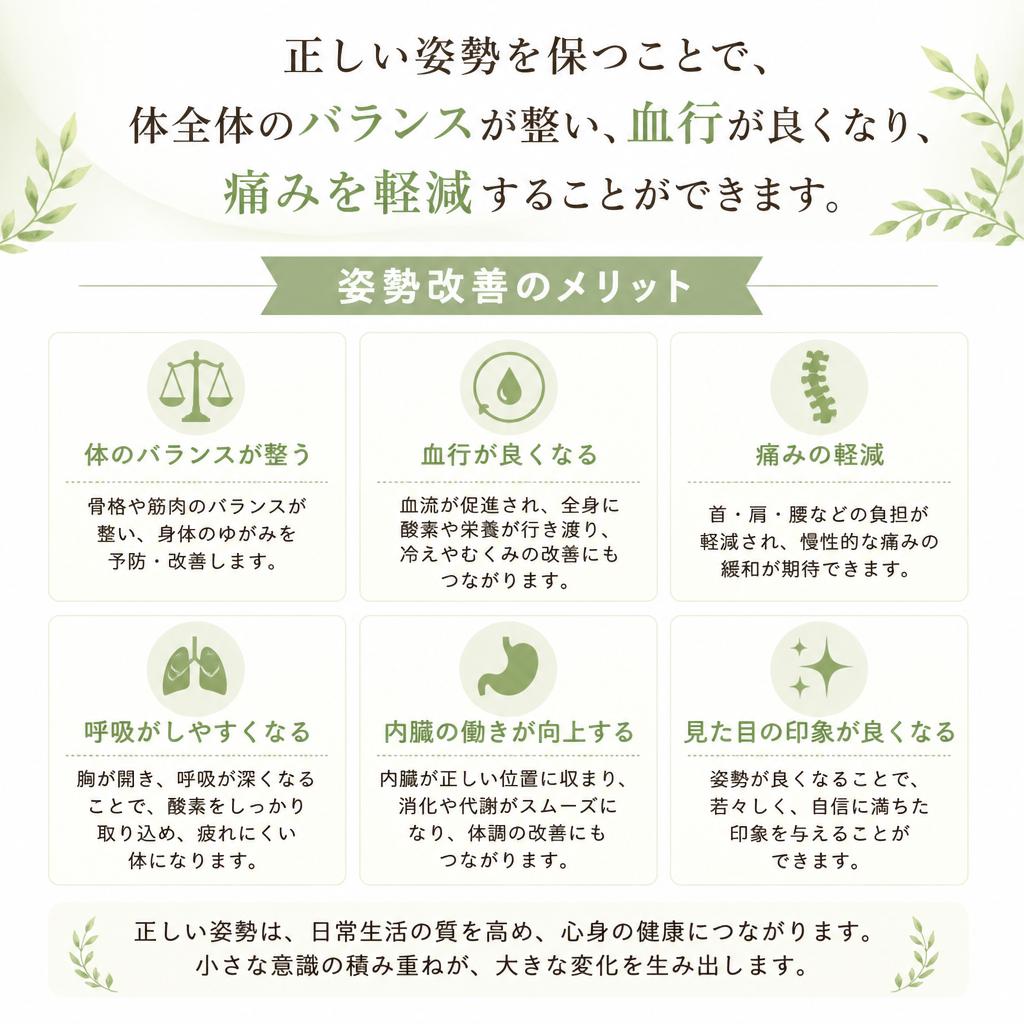 2. 姿勢改善がもたらす効果