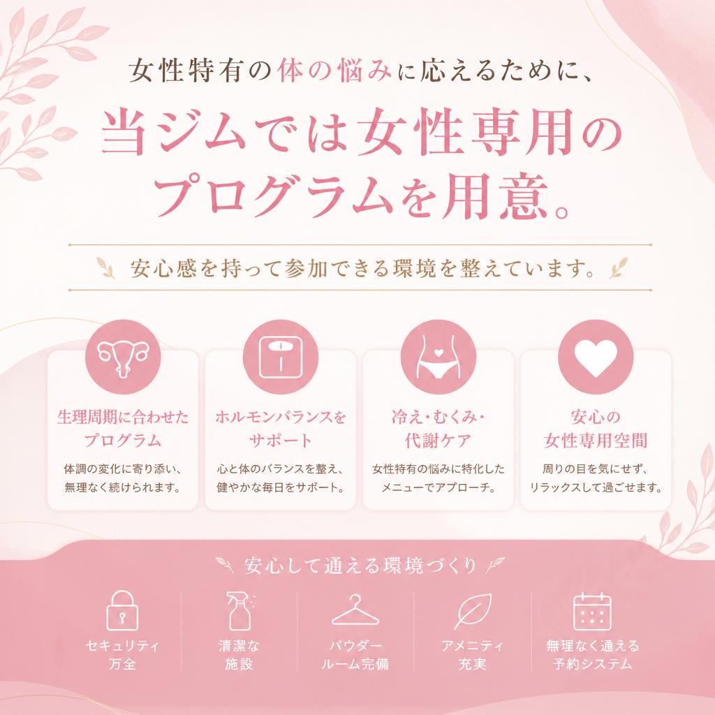 4. 女性に特化したプログラム