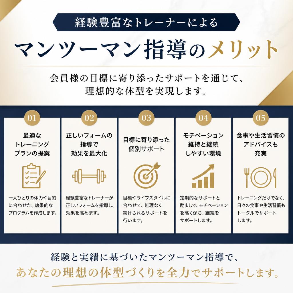 マンツーマンの充実したサポート