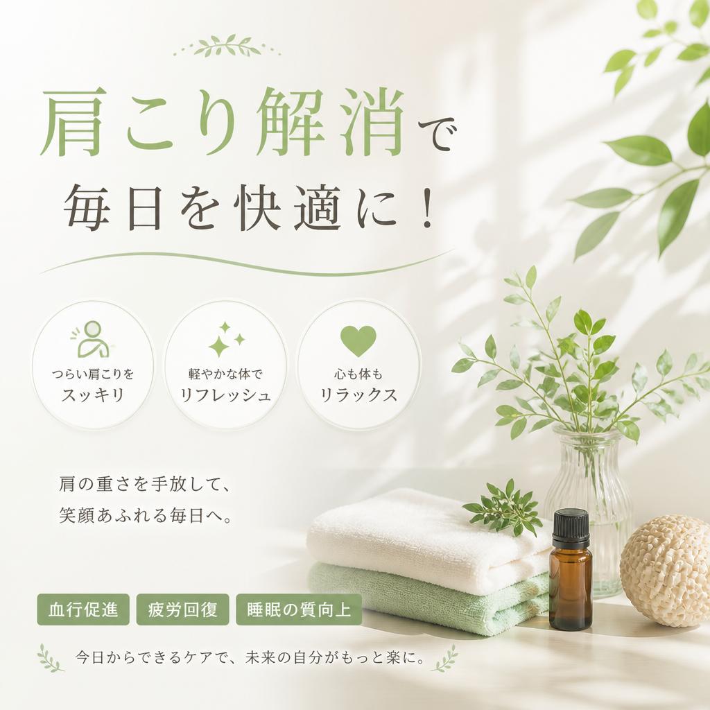 肩こり解消で毎日を快適に！