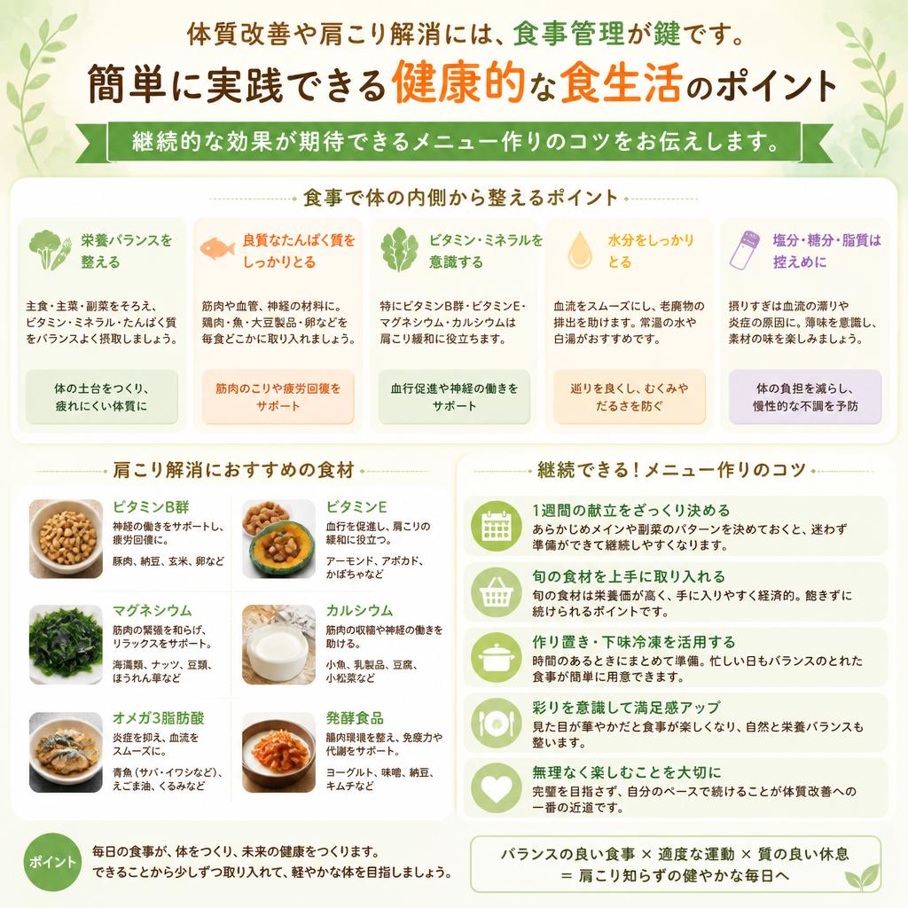 健康的な生活に繋がる食事管理