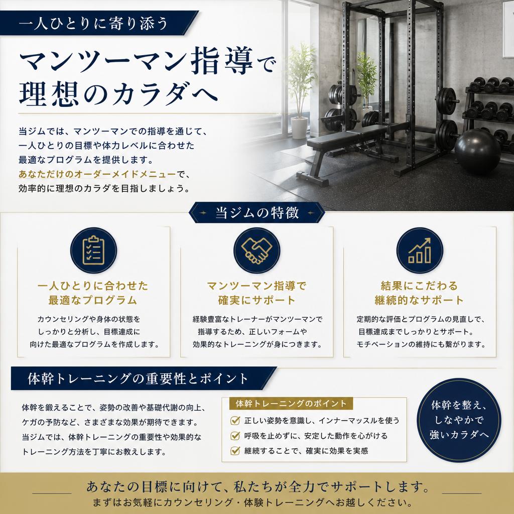 パーソナルジムならではの指導方法