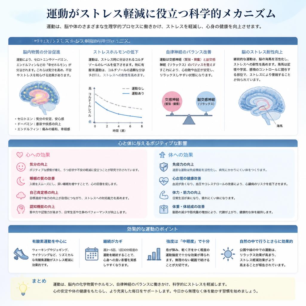 エクササイズのストレス解消効果