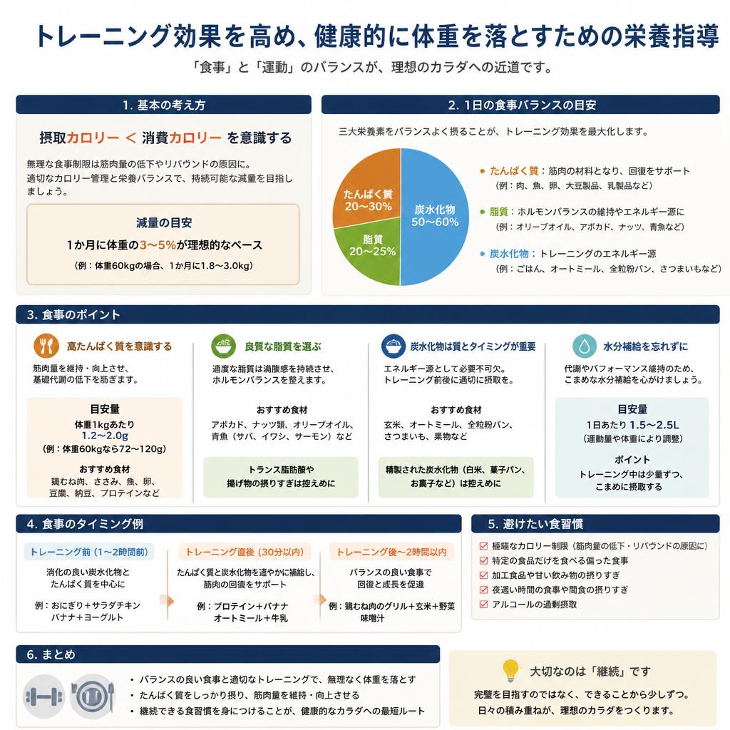 栄養指導でダイエットを成功へ導く