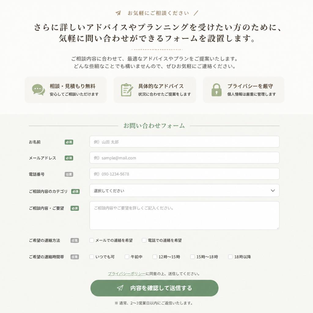 7. お問い合わせ・サポートのご案内