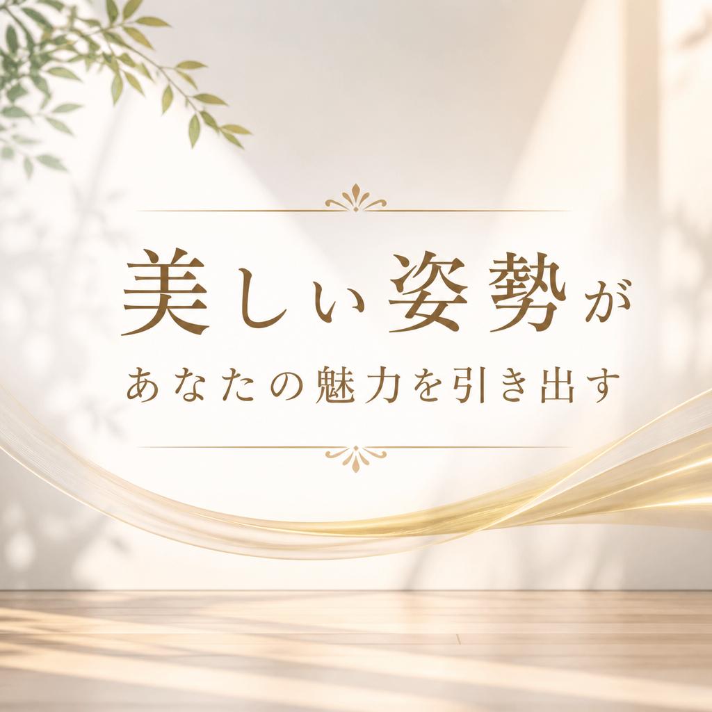 美しい姿勢があなたの魅力を引き出す