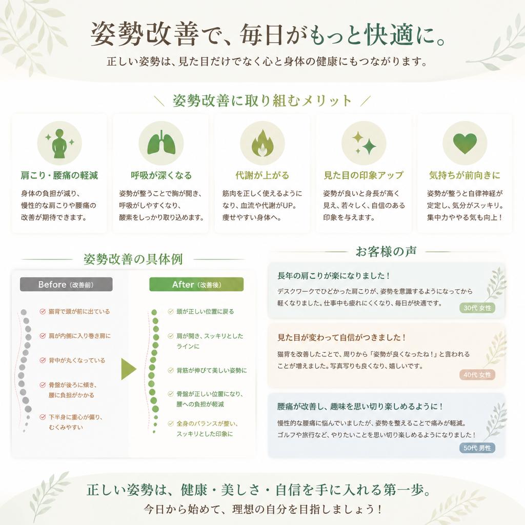 今こそ姿勢改善！