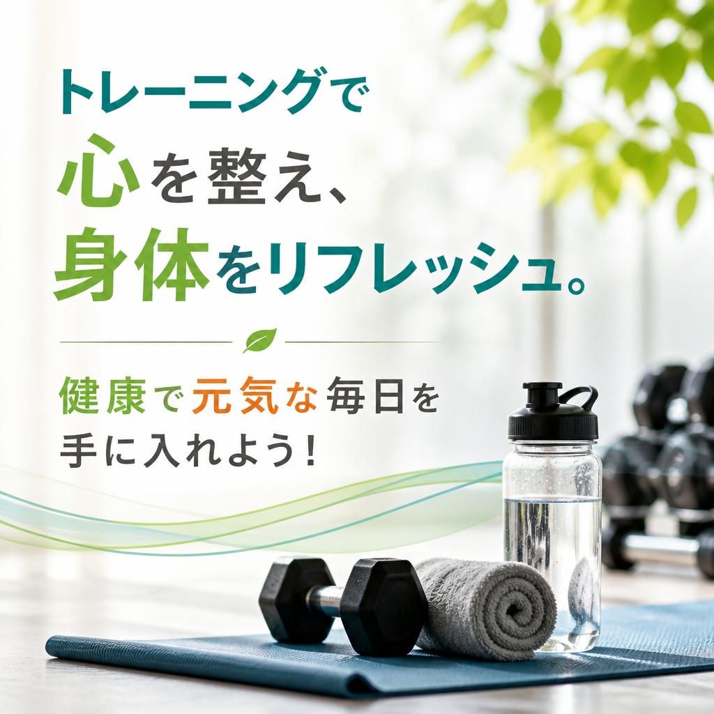 トレーニングで心を整え、身体をリフレッシュ。健康で元気な毎日を手に入れよう！