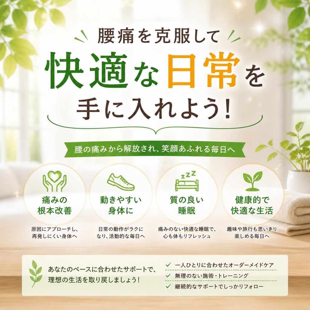 腰痛を克服して快適な日常を手に入れよう！