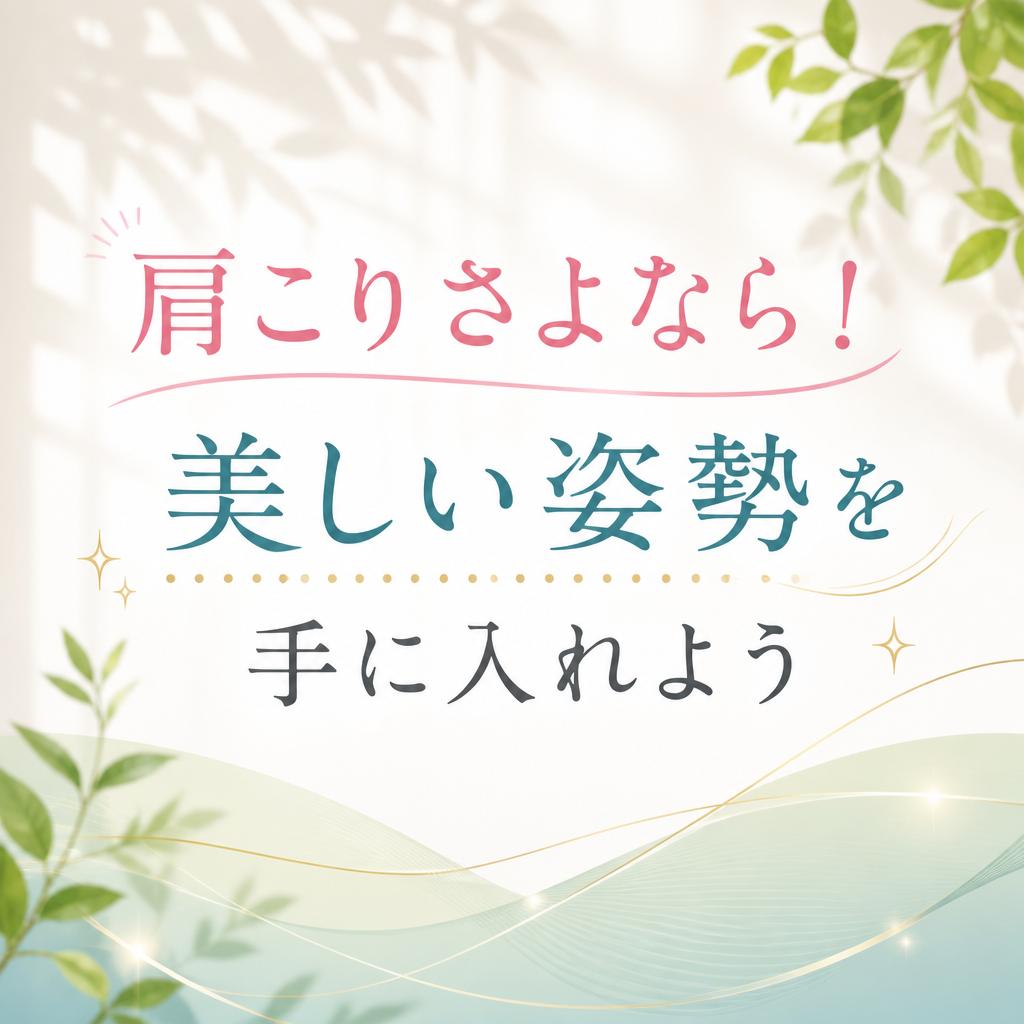 肩こりさよなら！美しい姿勢を手に入れよう