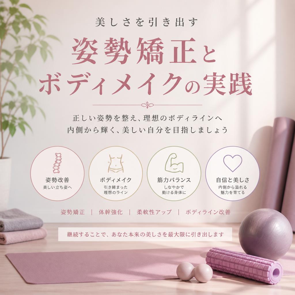 美しさを引き出す姿勢矯正とボディメイクの実践