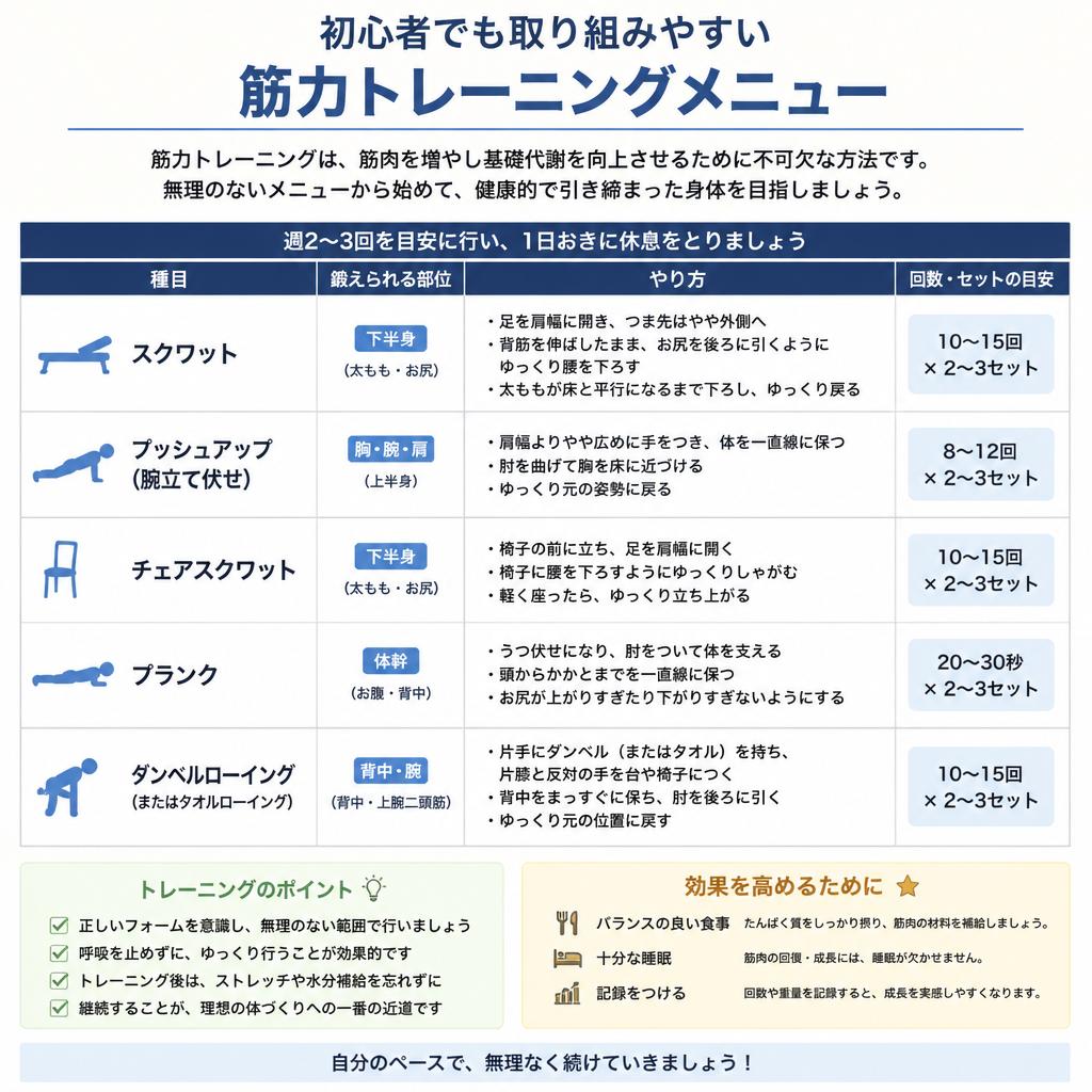 筋力トレーニングの重要性