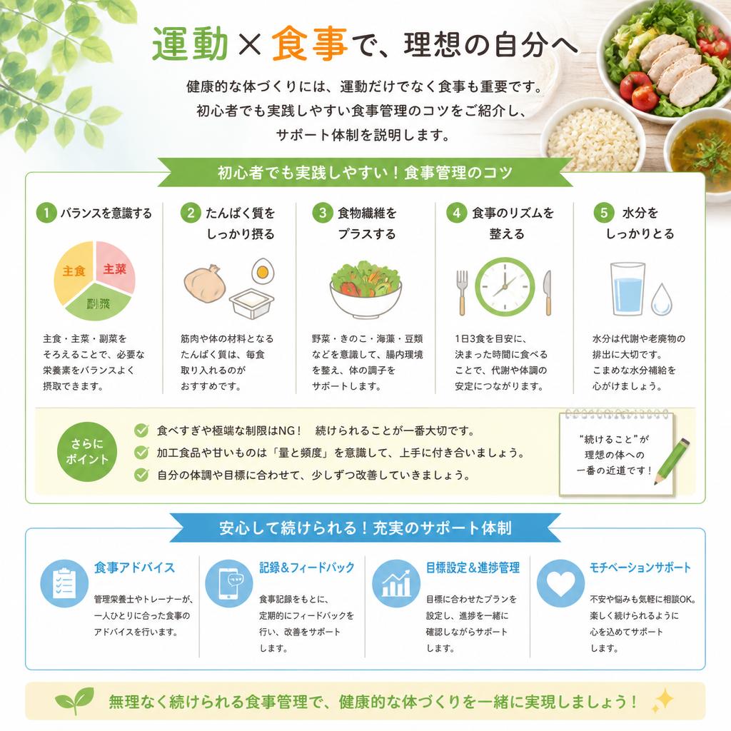 ダイエットを支える食事管理