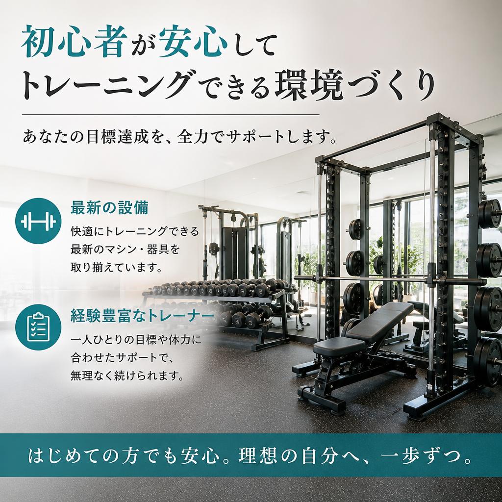 安心・安全なトレーニング環境