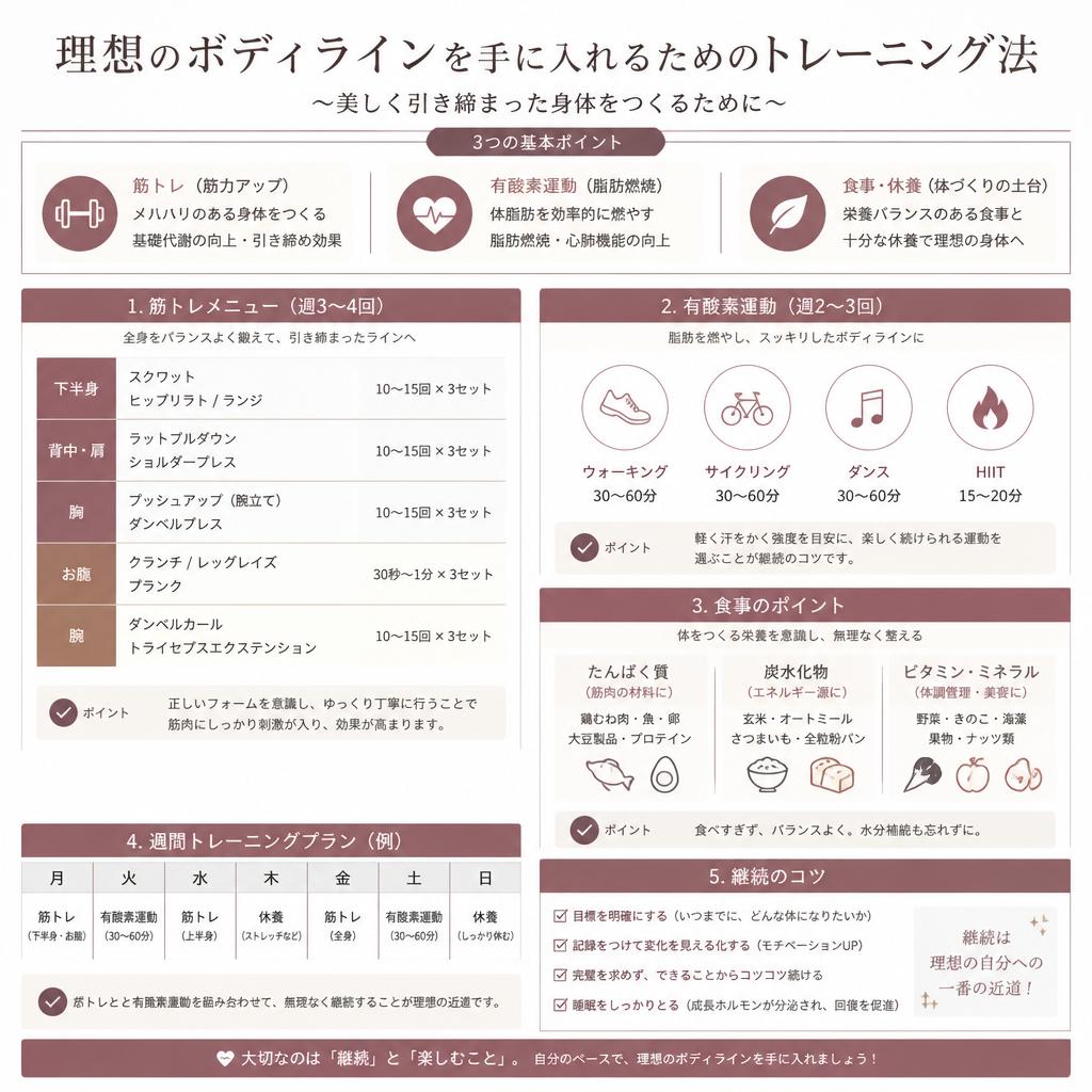 理想のボディラインを手に入れるためのトレーニング法