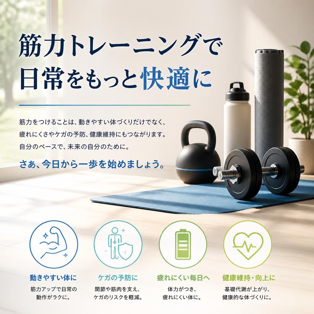 筋力トレーニングで日常をもっと快適に