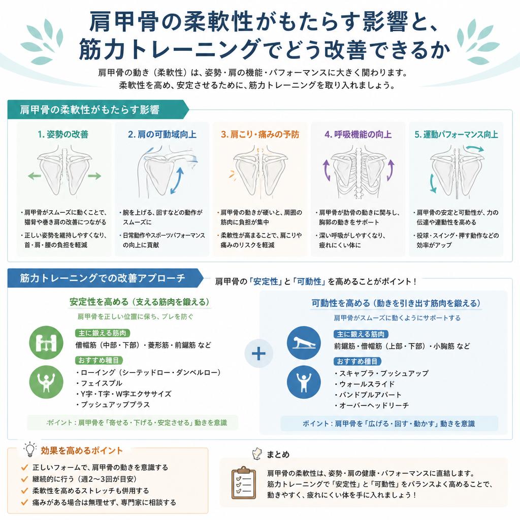 2. 肩甲骨の柔軟性とトレーニング