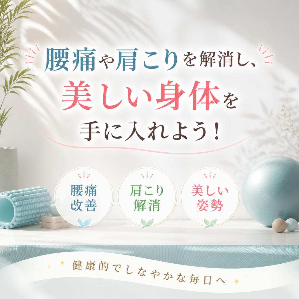 腰痛や肩こりを解消し、美しい身体を手に入れよう！