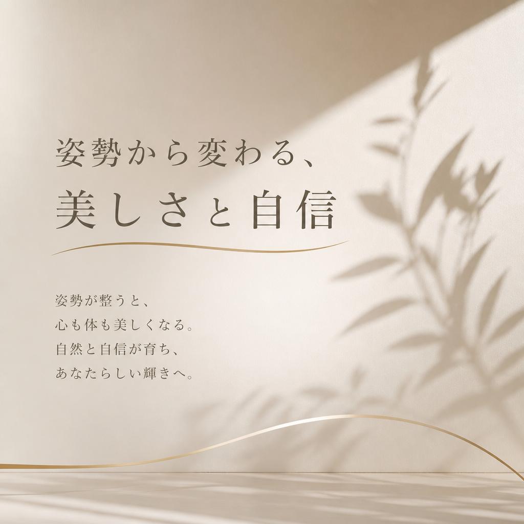 姿勢から変わる、美しさと自信