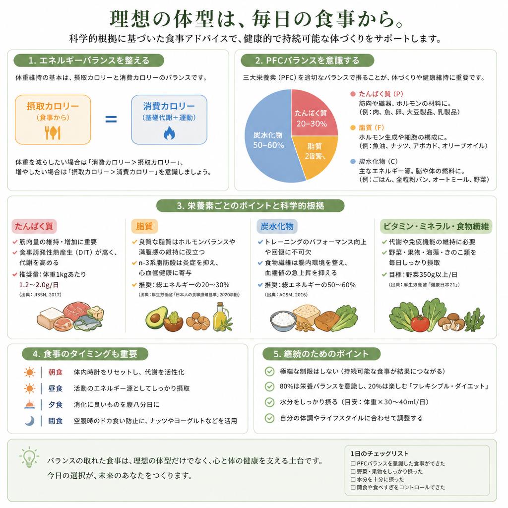 体型維持のための食事管理