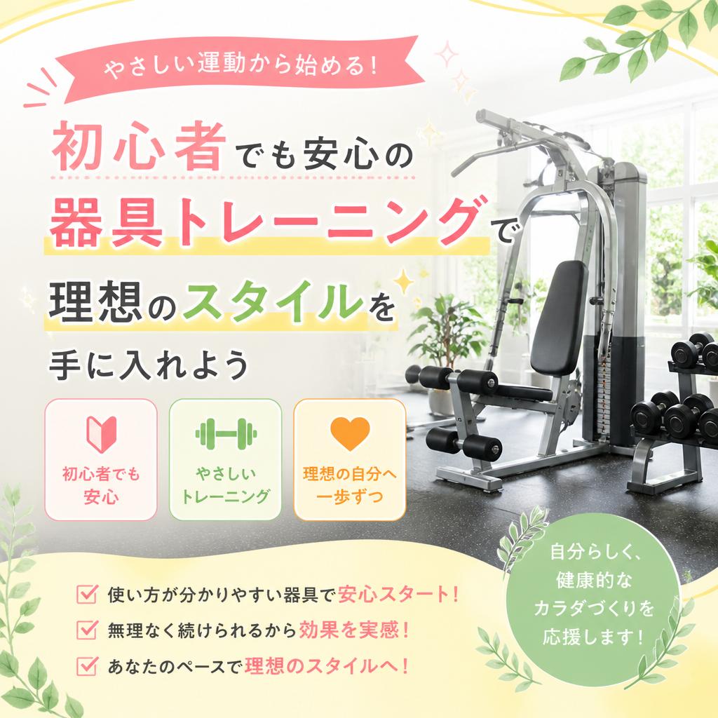 やさしい運動から始める！初心者でも安心の器具トレーニングで理想のスタイルを手に入れよう