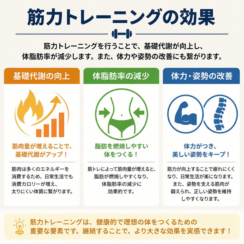 筋力トレーニングがもたらす健康効果
