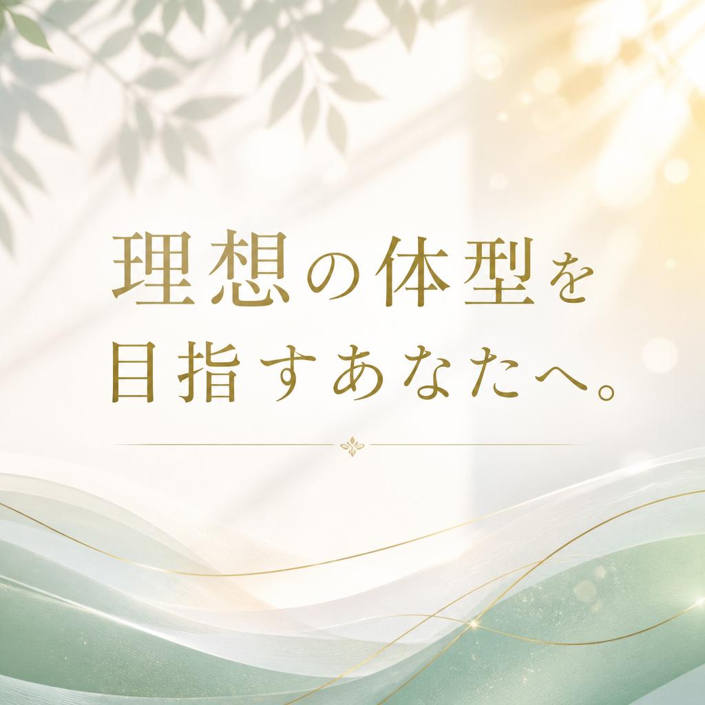 理想の体型を目指すあなたへ。