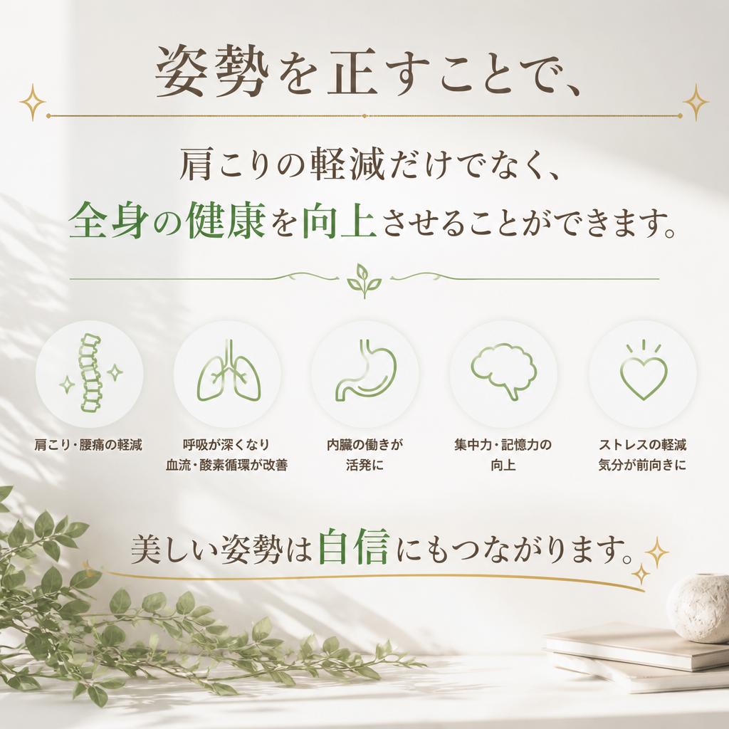 姿勢改善がもたらす健康効果