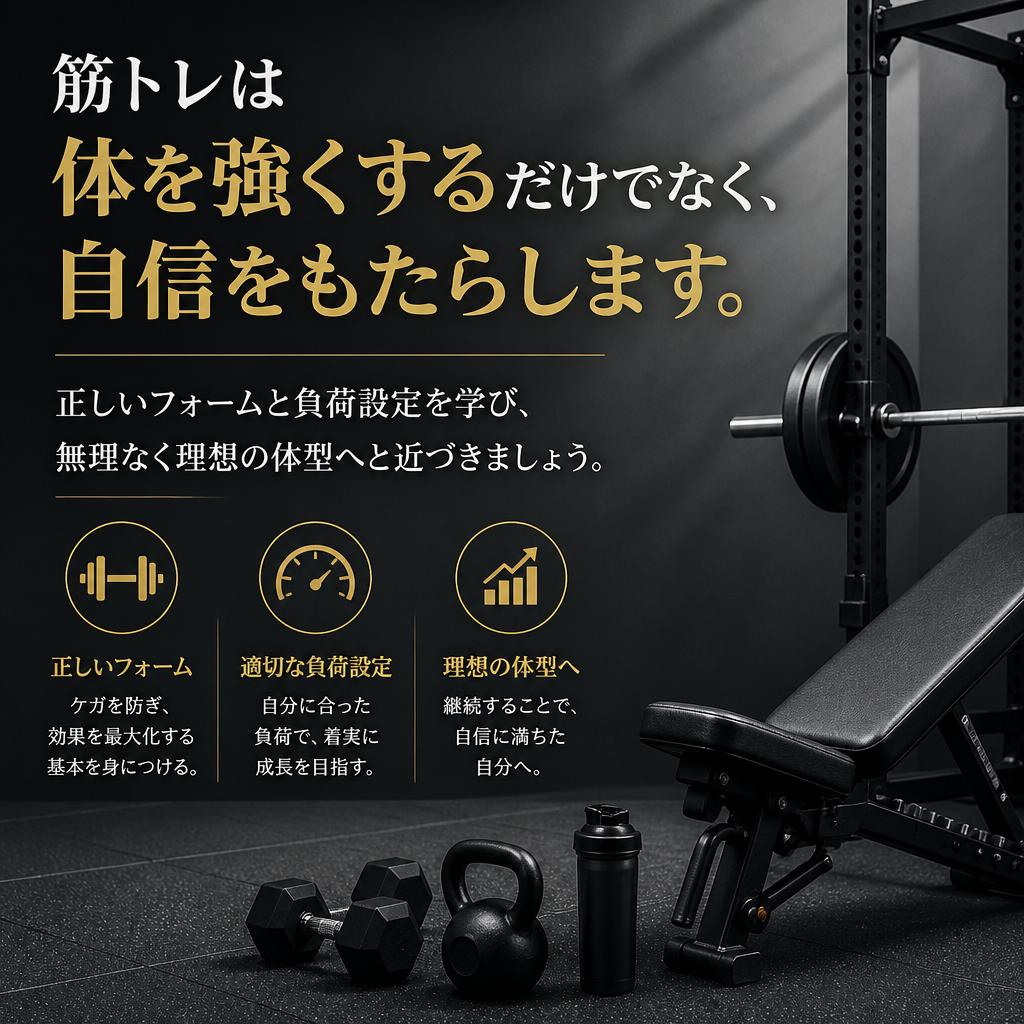筋トレで身体を鍛え、自己肯定感を高める