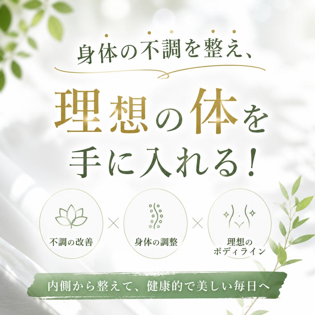 身体の不調を整え、理想の体を手に入れる！