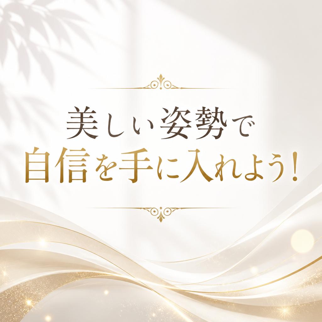美しい姿勢で自信を手に入れよう！